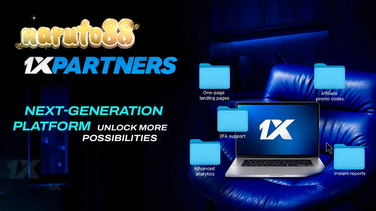 Tampilan antarmuka dasbor 1xPartners yang dioptimalkan untuk perangkat seluler