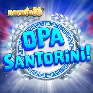 Pemandangan indah Santorini dalam slot Opa Santorini